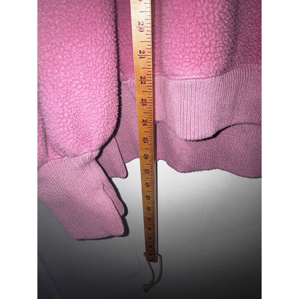 We The Free Free People Pink Teddy Fleece Cozy Camden Oversized Sweatshirt S - Picture 9 of 11